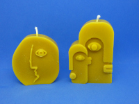 Bougies Stonehenge rond (L 7,3 cm, l 2 cm, h 6,7 cm environ), Stonehenge double (L 6,3 cm, l 2 cm, h 9,3 cm environ)